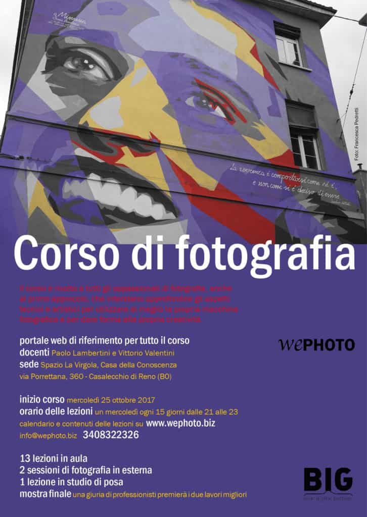 Il volantino del corso di fotografia wePHOTO wePHOTO Il corso di